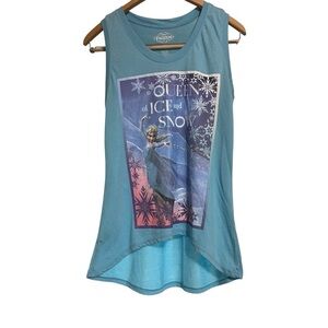 Teal Disney Frozen Queen of Ice and Snow Elsa Tank Top Size‎ Medium